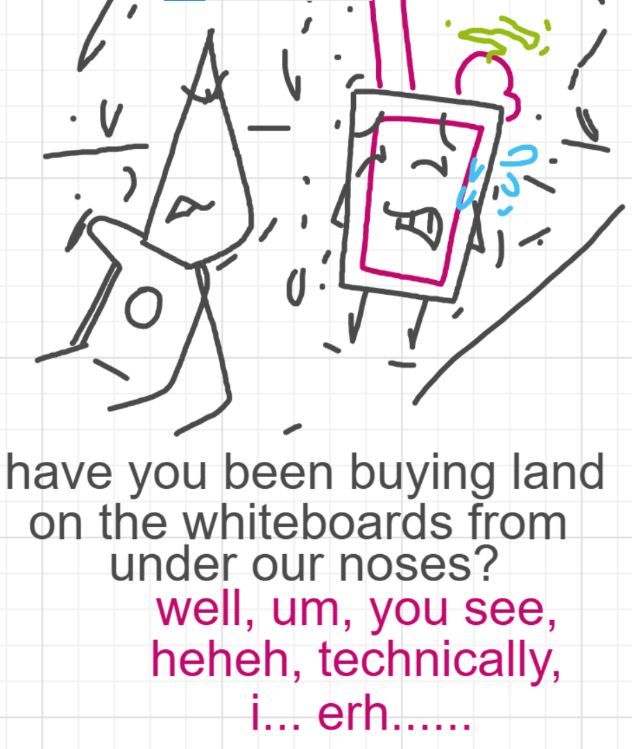 A panel from I've Been Everywhere, Man, episode nine of the Board Boards object show by Furretwalk/WalkingFurret.